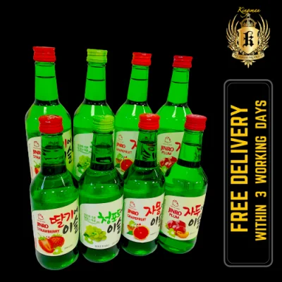 Jinro Mixed Flavored Soju 8 Bottle Set (8 x 360ml) BUNDLE