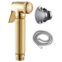 JOSNUW Toilet Bidet Sprayer Set Gold Color Stainless Steel Bathroom Handheld Bidet Toilet Sprayer with Holder Hose Toilet Sprayer Faucet Bathroom Bidet Set
