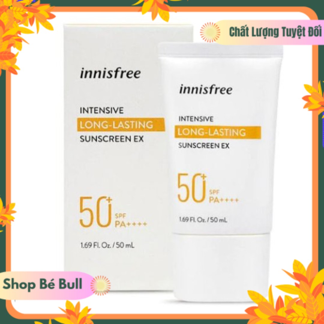 Kem Chống Nắng Innisfree Intensive Long-Lasting SPF50+ PA+++ 50ml VÀNG Chống Tia Uv cao , Kháng Nước , nâng Tone , Chống lão hóa