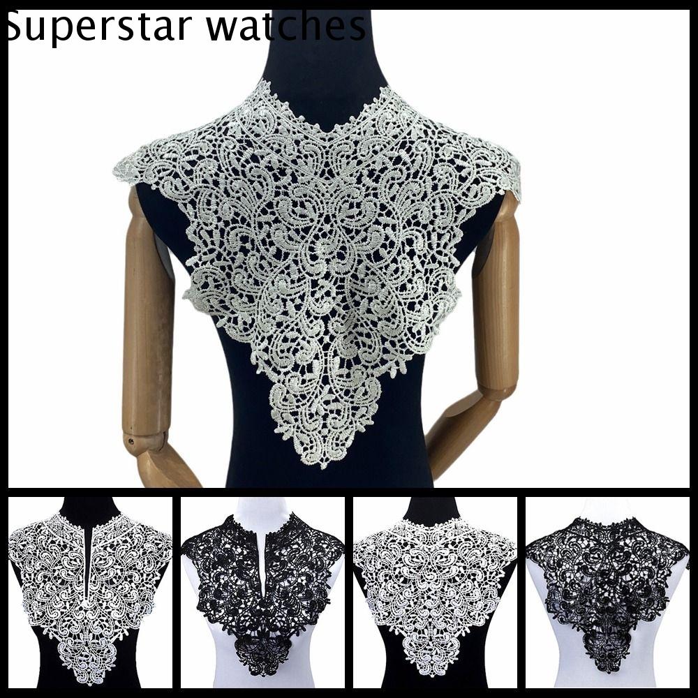 SUPERSTAR Có thể tháo rời Đường viền cổ áo ren Rỗng Băng đeo cổ Đường viền cổ áo khoét lỗ Thanh lịch