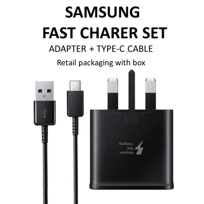 [SG SELLER ]Samsung UK Adaptive Fast Charger 9V/1.67A Quick Charge Adapter USB TYPE C Cable