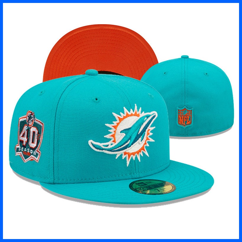 Mũ Hip Hop phẳng Buffalo Bills Miami Dolphins Dallas Cowboys Green Bay Packers NFL Team Full niêm phong Giải trí Hip-hop Cotton Unisex Thêu KÍCH THƯỚC CAP