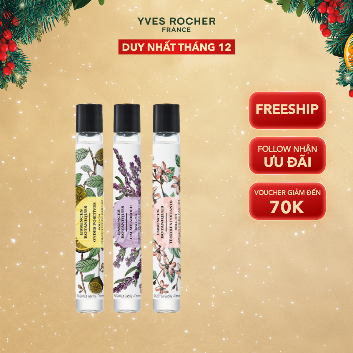  Nước hoa dạng lăn Yves Rocher Perfume Concentrate with Essential Oil 10ml 