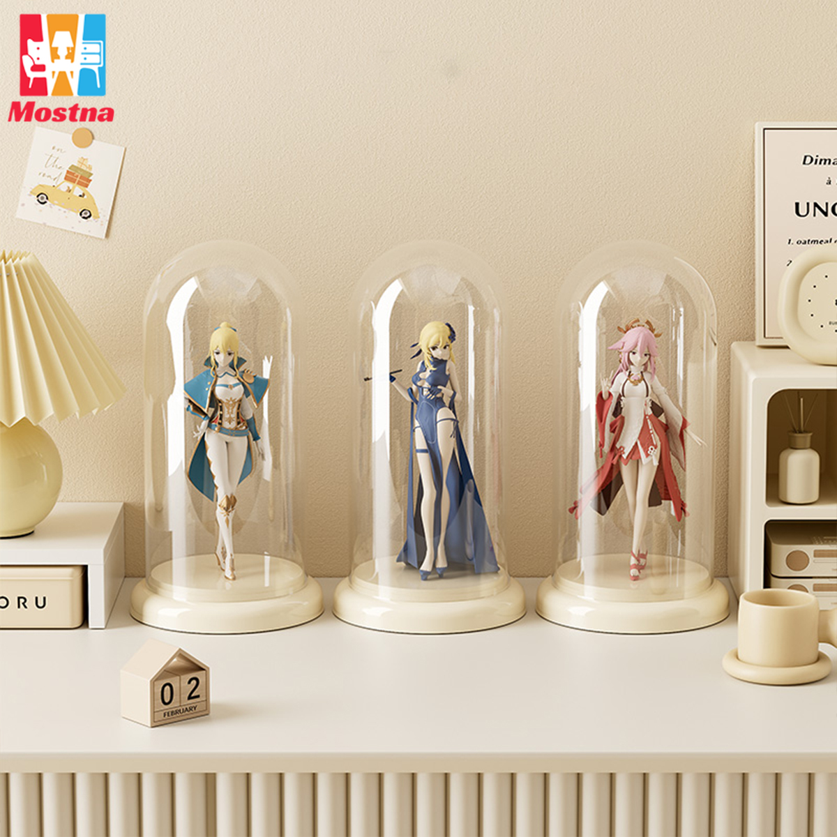 กล่องโชว์โมเดล Acrylic box ตู้โชว์ตุ๊กตา กล่องใส่ตุ๊กตา ทรงกระบอก การออกแบบปิดผนึก โปร่งใส มาพร้อมฐาน ราคา 89 บาท*ส่งฟรี