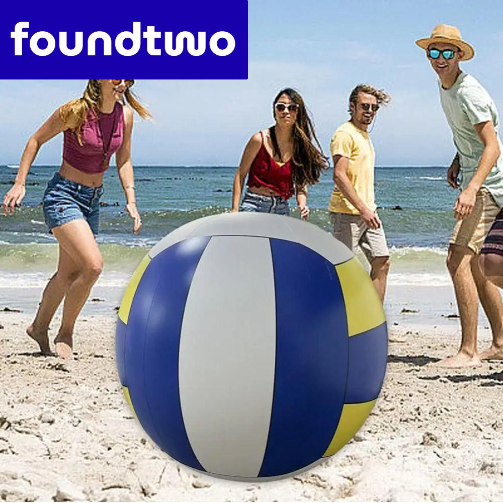 ของเล่นและโมเดลสะสม foundtwo ขนาดใหญ่ วอลเลย์บอลชายหาดแบบเป่าลม พร็อพแบบโต้ตอบ วัสดุพีวีซี วอลเลย์บอลชายหาด หญ้ากลางแจ้ง การรวมตัวของครอบครัว ลูกบอลชายหาด PVC ผู้ปกครอง-ลูก