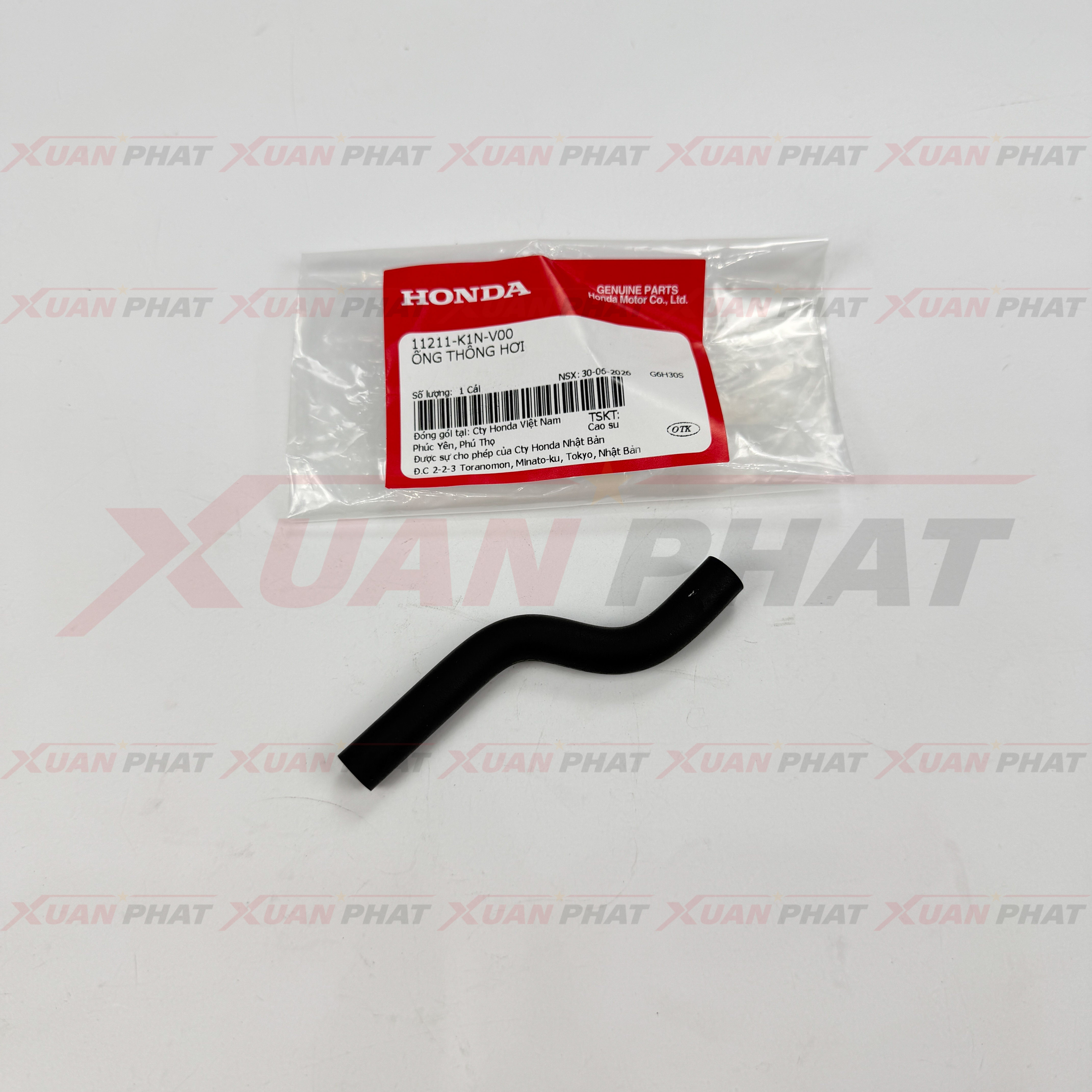 Ống thông hơi 4 val Air Blade 125 160, SH mode 125, Vario 160, ống thông hơi láp hộp số 4 van - 11211K1NV00