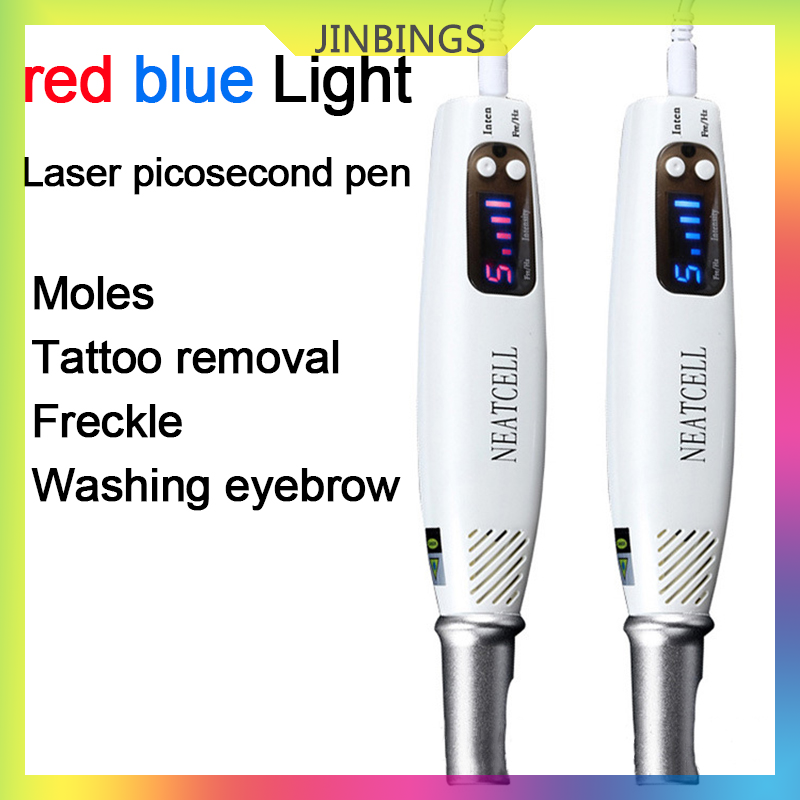 JINBINGS Pikosekunden-Laserstift, Blau-Rot-Lichttherapie-Entferner, Hautpflegegerät_voghion.com