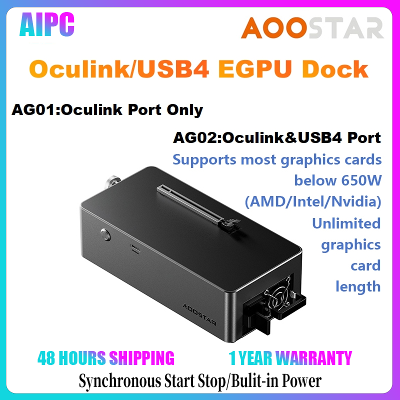Aoostar Ag03 Ag02 Oculink Usb4/Ag01 Oculink Extra Gpu Station Build-In Power Fit Amd Nvidia External Graphics Card ราคา 6,799 บาท*ส่งฟรี