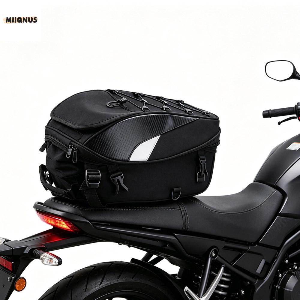 MIIQNUS Vải Oxford Túi đuôi xe máy Phản quang Chống thấm nước Ba lô Rider Phổ quát Chống trộm Túi đựng đồ phía sau xe máy Phụ kiện cho người đi xe đạp Giá 640,312 Đồng*Miễn phí vận chuyển