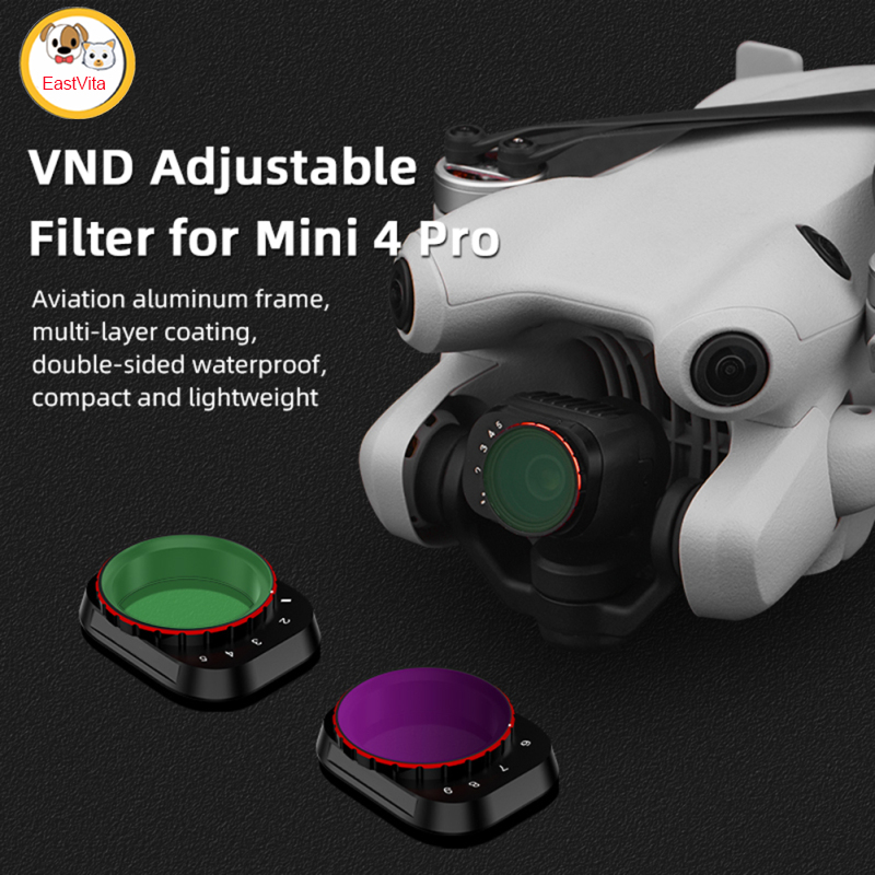 Lens Filter Easy Installing VND Adjustable Lens Filter Drones Lens Accessory Compatible For DJI Mini 4 Pro Drones Lens ราคา 546 บาท*ส่งฟรี
