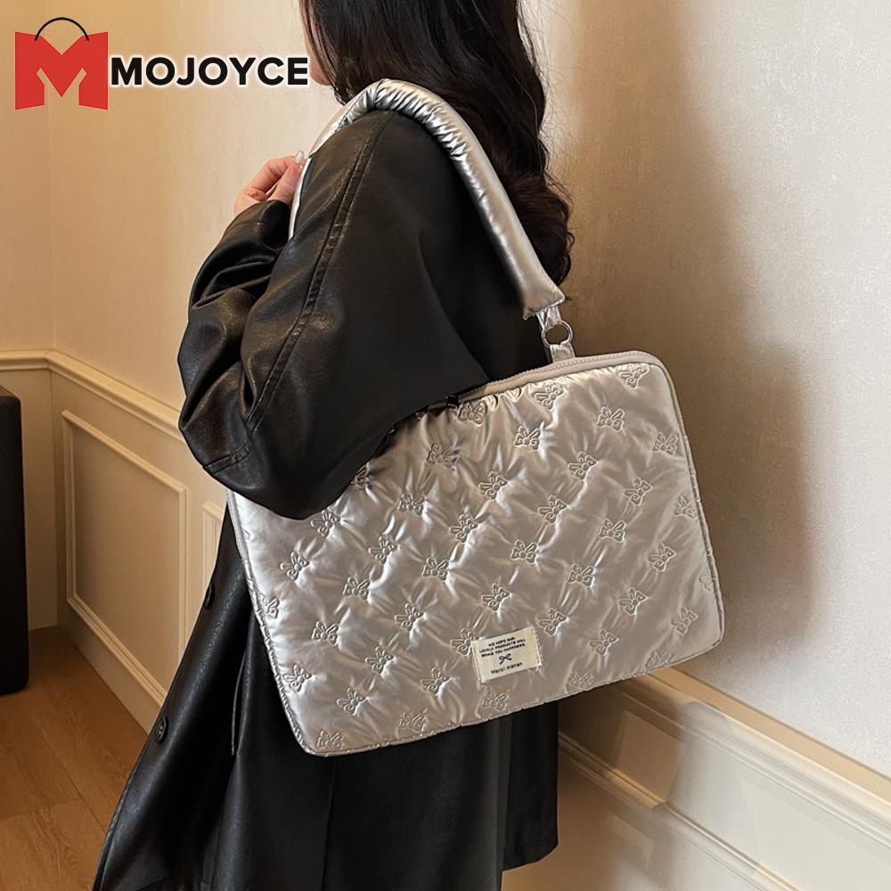 Mojoyce hợp thời trang Bowknot Vỏ máy tính xách tay với xử lý cho du lịch và sử dụng ngoài trời chần bông mềm thiết kế trong màu sắc thanh lịch