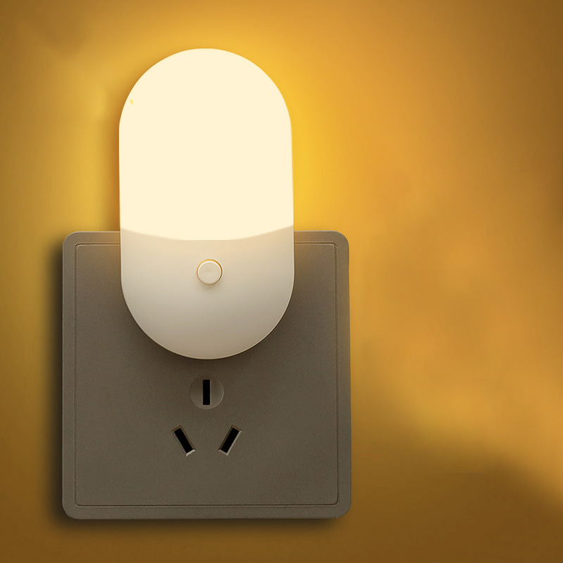 Xiaomijia đèn ban đêm loại nhỏ Plug-in LED đèn ngủ đèn ngủ đầu giường đèn cho ăn đèn ổ cắm bảo vệ mắt ánh sáng ban đêm