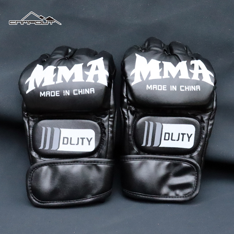 【Cắm trạng】găng tay ngón tay bị rò rỉ Găng Tay Đấm Bốc MMA trẻ em người lớn chiến đấu găng tay bao cát SANDA Muay Thai Găng tay đấm bốc Nửa Ngón
