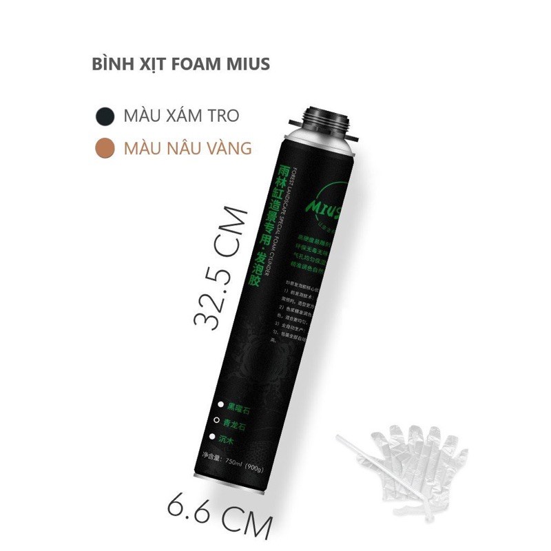 Foam Mius tạo đá giả