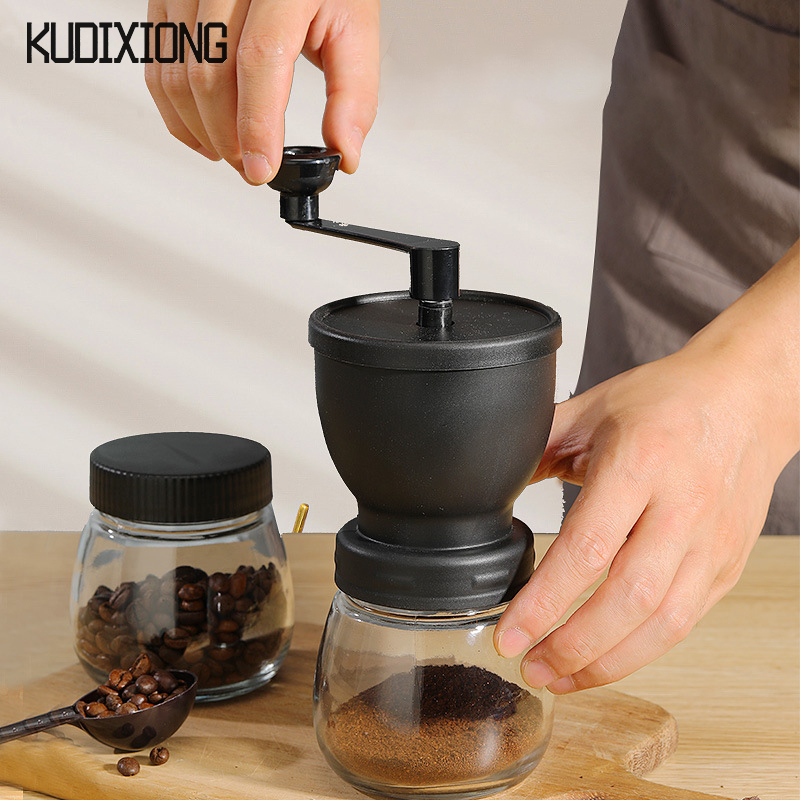 KUDIXIONG Portable hand shake coffee machine household small manual grinder hand grinder coffee bean grinder ราคา 247 บาท*ส่งฟรี