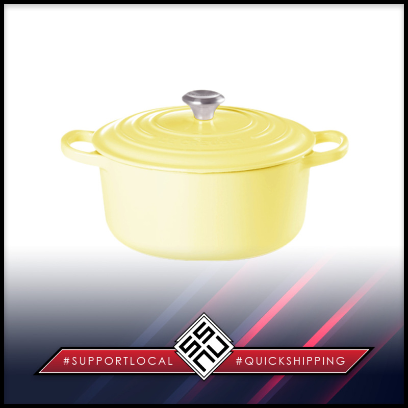 SSNU212 Le Creuset Enamelled Cast Iron Round Casserole Dutch Oven 24 cm Mimosa Yellow Singapore