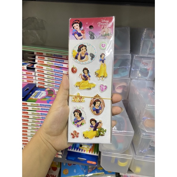 Sét 2 vỉ sticker hình nổi 3D các nhân vật hoạt hình Disney hình dán nổi ngộ nghĩnh đáng yêu màu sắc 