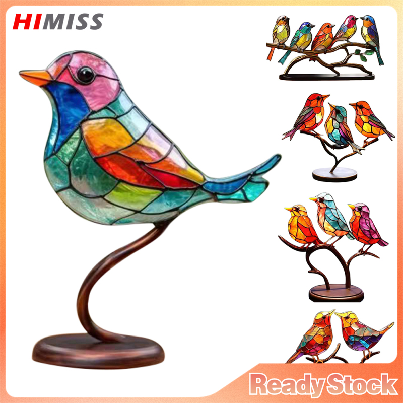 Colorful Birds Ornament Modern Style Tabletop Bird Decoration Home Decor Gift Perfect For Living Room Bedroom Office