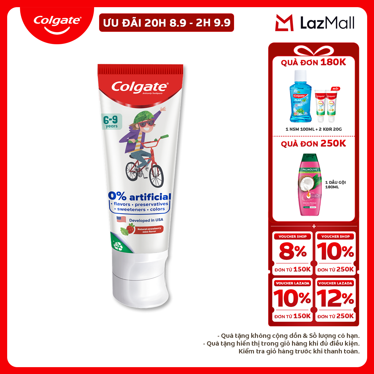 Colgate Kids Natural Strawberry 6–9 view 2