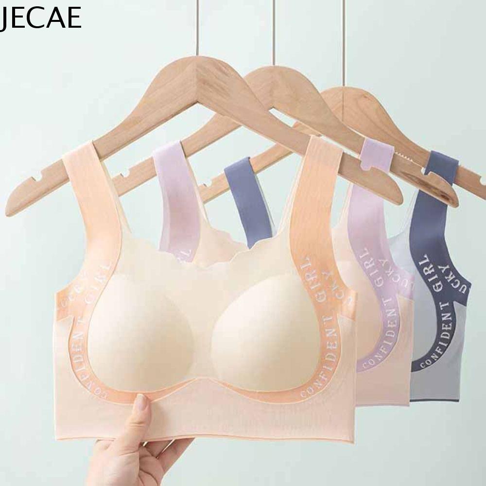 JECAE Liền mạch Áo ngực không dây cho bé gái Thư Ngọt ngào Đồ lót nữ Mỏng Hỗ trợ mềm Áo ngực đẩy cho thanh thiếu niên Sinh viên