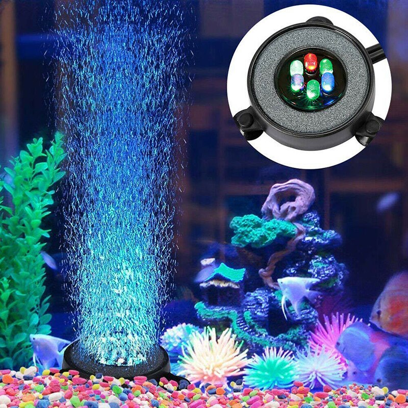 Chìm dưới nước đèn lắp Bể Cá màu sắc thay đổi LED ánh sáng không khí Aquarium Air bule 6 cái đèn làm cho oxy cho bể cá