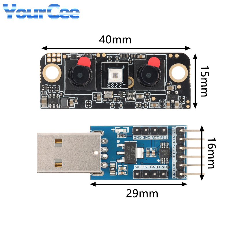 【Limited edition】 Fr1002 3d Binocular Camera Board Face Recognition Module Dc5v-14v Live Detection Uart Serial Communication With Cable