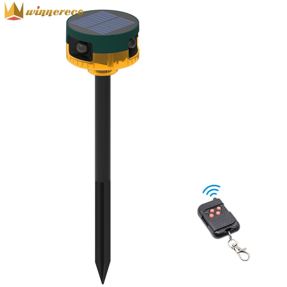 【HOT】Solar Outdoor Animal Repeller Wireless Remote Control 1200mAh Bird Repeller 360-degree Induction Alarm 13 Sounds Recordable for Wild Boar Rabbit Deer ราคา 689 บาท*ส่งฟรี