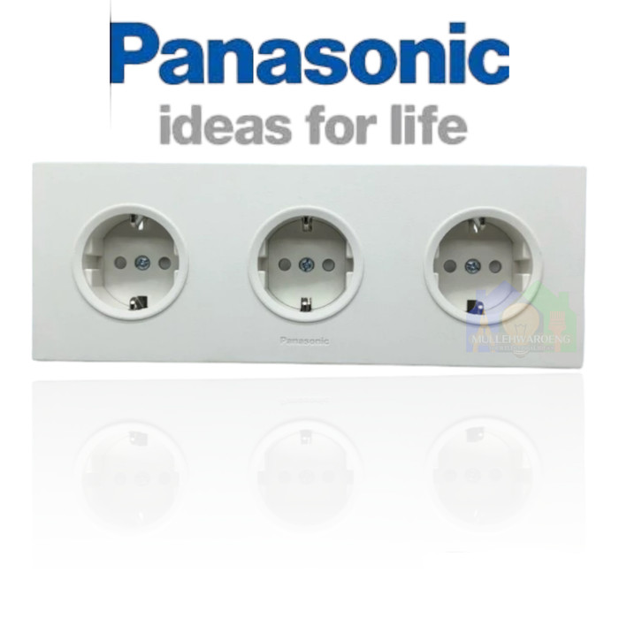 STOP KONTAK PANASONIC ISI 3 GANG WHITE STYLE WESJP11233 Harga 69,426 Ringgit*Penghantaran Percuma