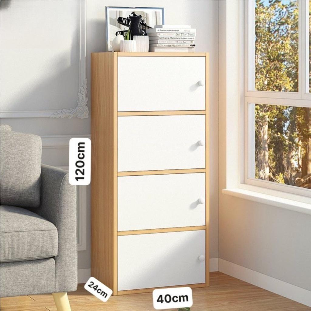 Tủ Để Đồ Đa Năng Phòng Khách, Phòng Ngủ Kiểu Dáng Thời Thượng, Gỗ MDF Chắc Chắn