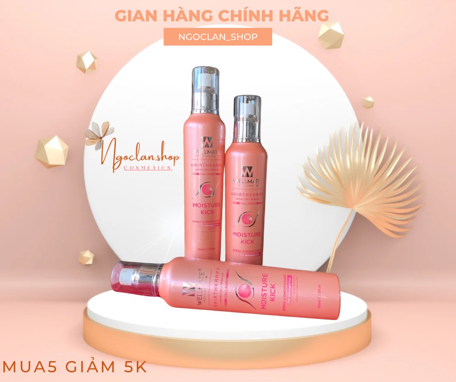 Xịt dưỡng tóc phục hồi siêu mượt Vitamin Wellmate 150ml