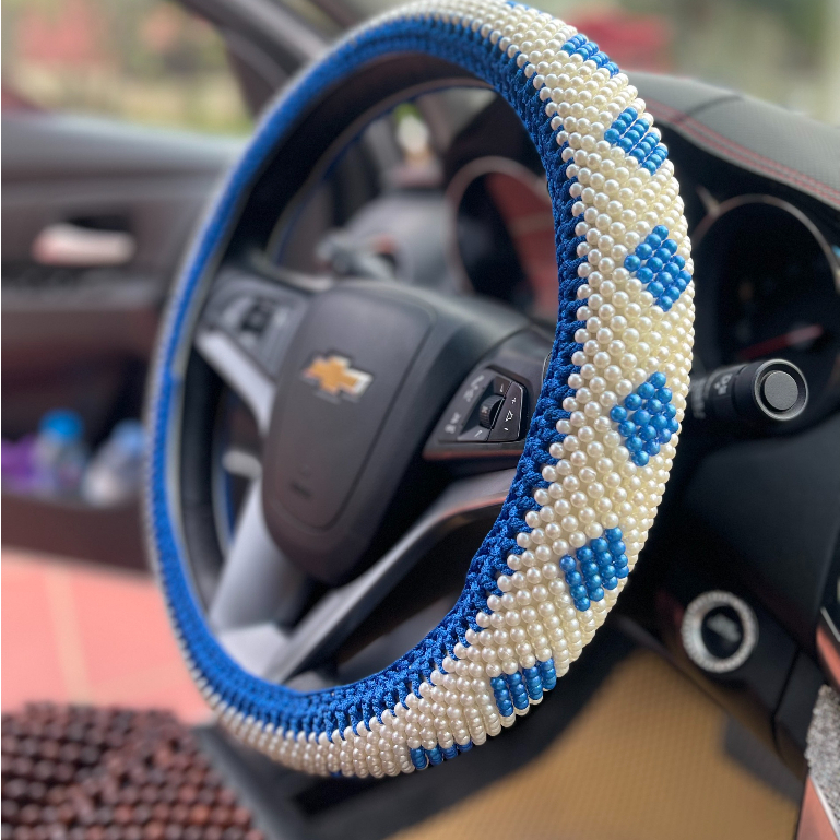 Bọc vô lăng hạt cườm cho xe tải, bọc size 38cm - 40cm - 42cm - 45cm , chống mồ hôi tay, chống trơn trượt