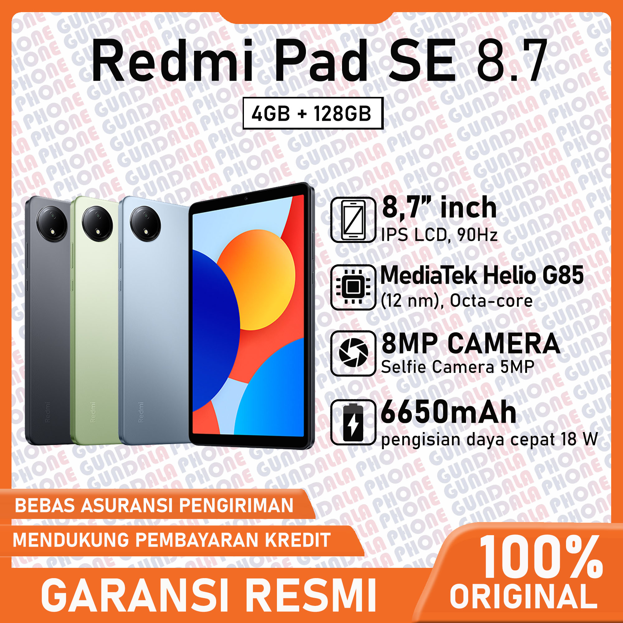 Xiaomi Redmi Pad SE 8.7 Garansi resmi Harga  1,637,000 Ringgit*Penghantaran Percuma