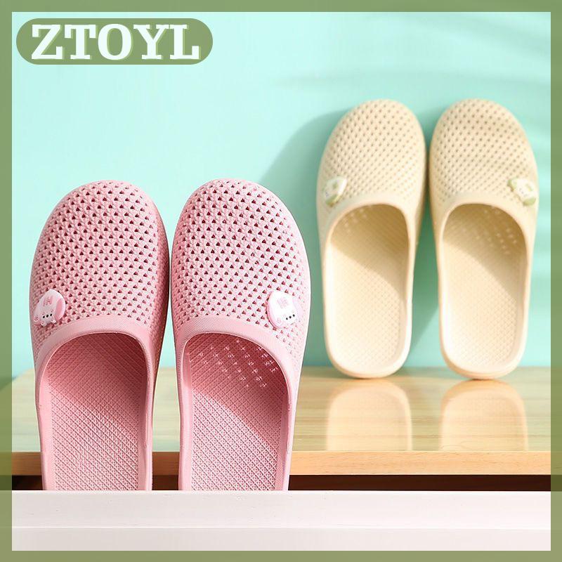 ZTOYL รองเท้าแตะแบบกลวงหัวแบนกันลื่นกันน้ำสีลูกกวาดแฟชั่น ราคา 82 บาท*ส่งฟรี