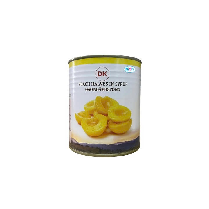 Đào Ngâm Nước Đường DK Lon 820gr