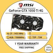 Pre-owned MSI GTX 1050 Ti 4G Graphics Card