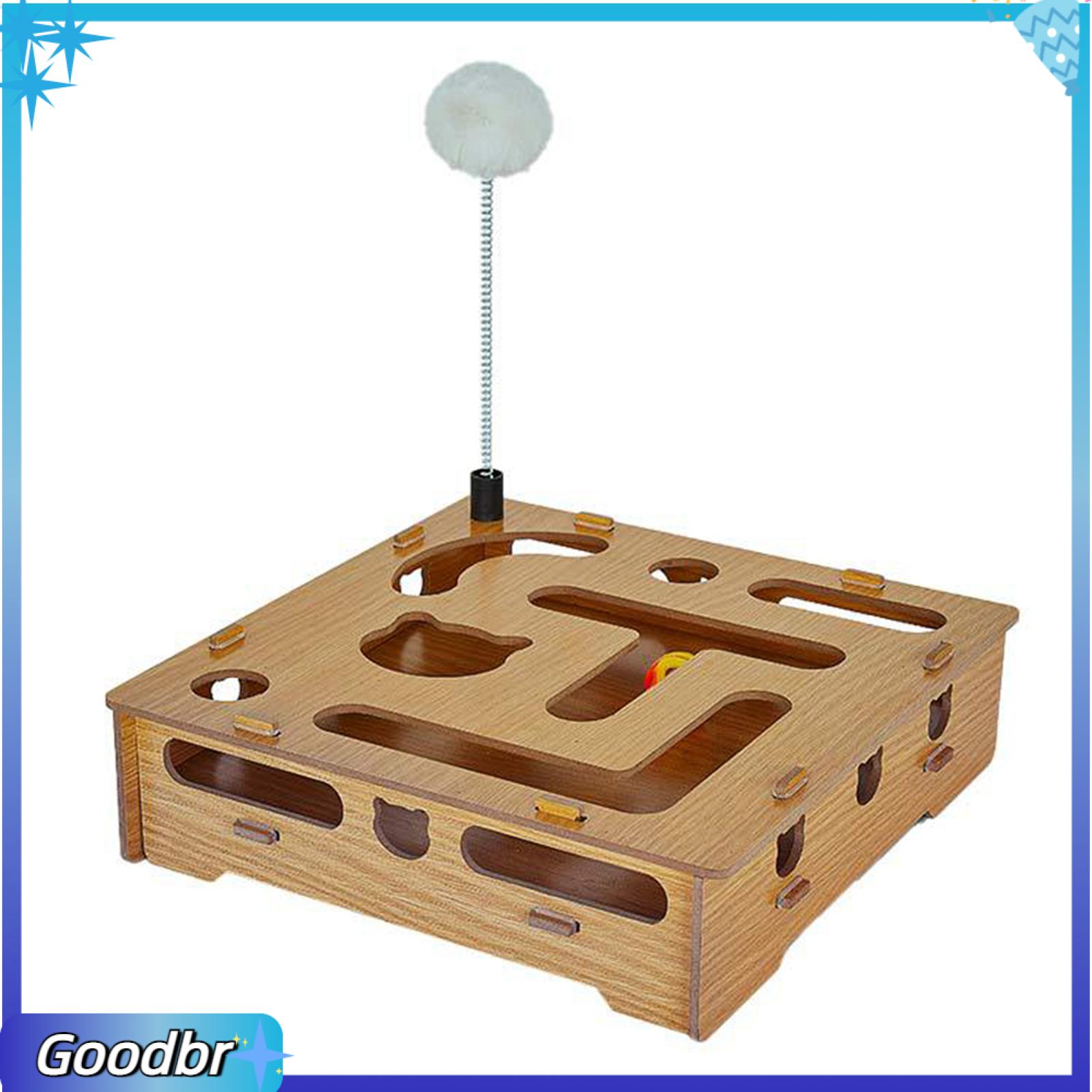 Goodbro Tự Chơi đồ chơi cho mèo Mê Cung Mèo Gãi Cần Đồ Chơi Tương Tác Mèo Đầu Mê Cung Hộp 3-Trong-1 Làm Giàu Đồ Chơi Cho Tinh Thần Kích Thích Và Tự Chơi Hoàn Hảo Cho Trong Nhà Mèo