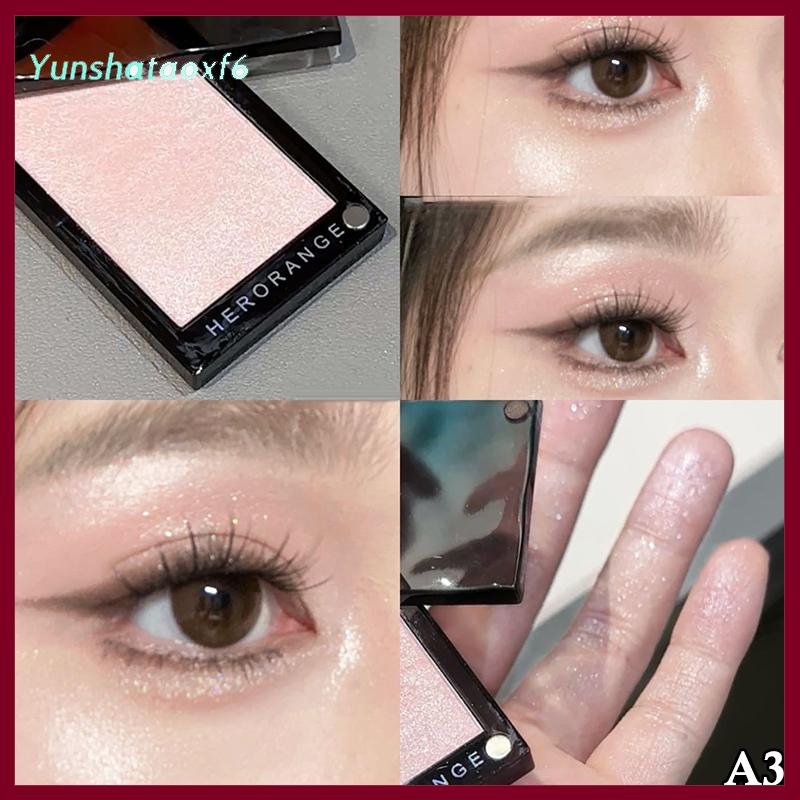 yunshataoxf Herorange long lanh Eyeshadow nước ánh sáng bị hỏng điền lâu dài không thấm nước Eyeshadow Pearlescent long lanh Highlighter trang điểm - 3