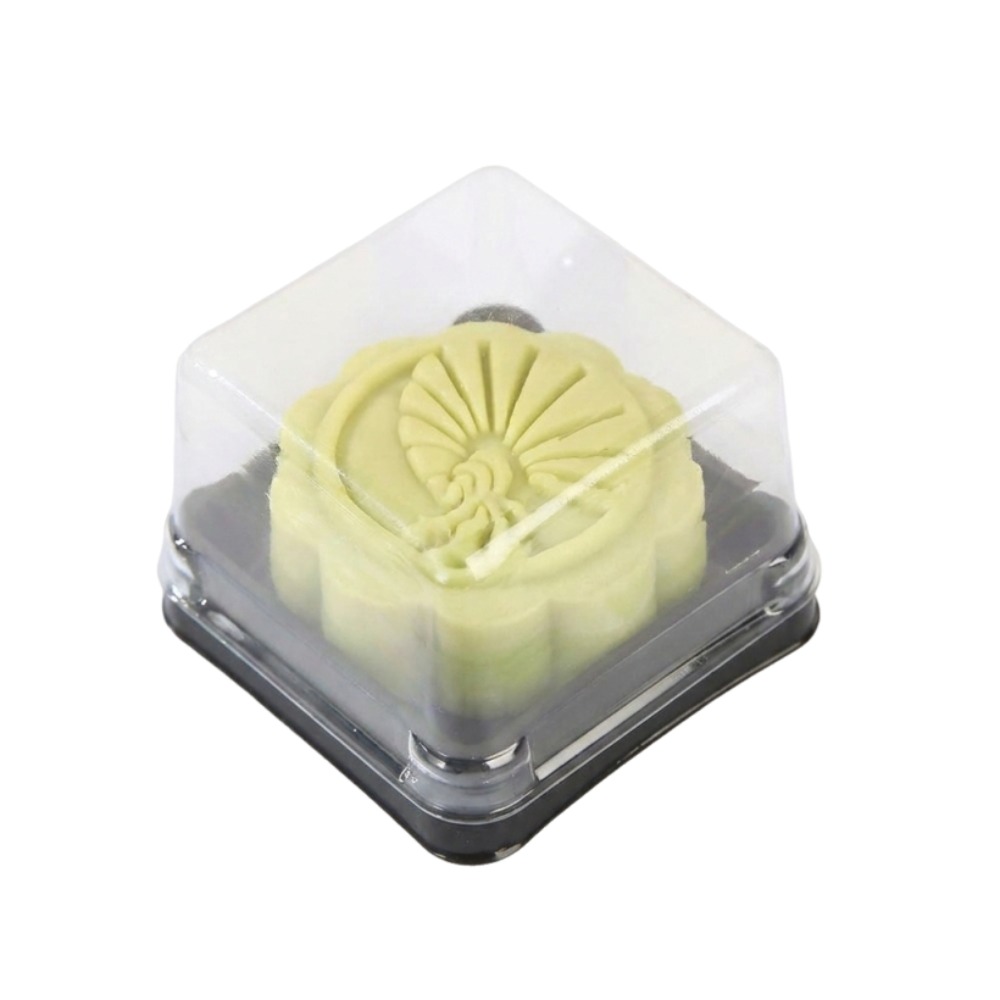 50Pcs 50/75/100g Moon Cake Boxes Sealed Square Shape Mooncake Packaging Box Food Preservation Box Transparent Cookies Storage Box Mid-Autumn Festival