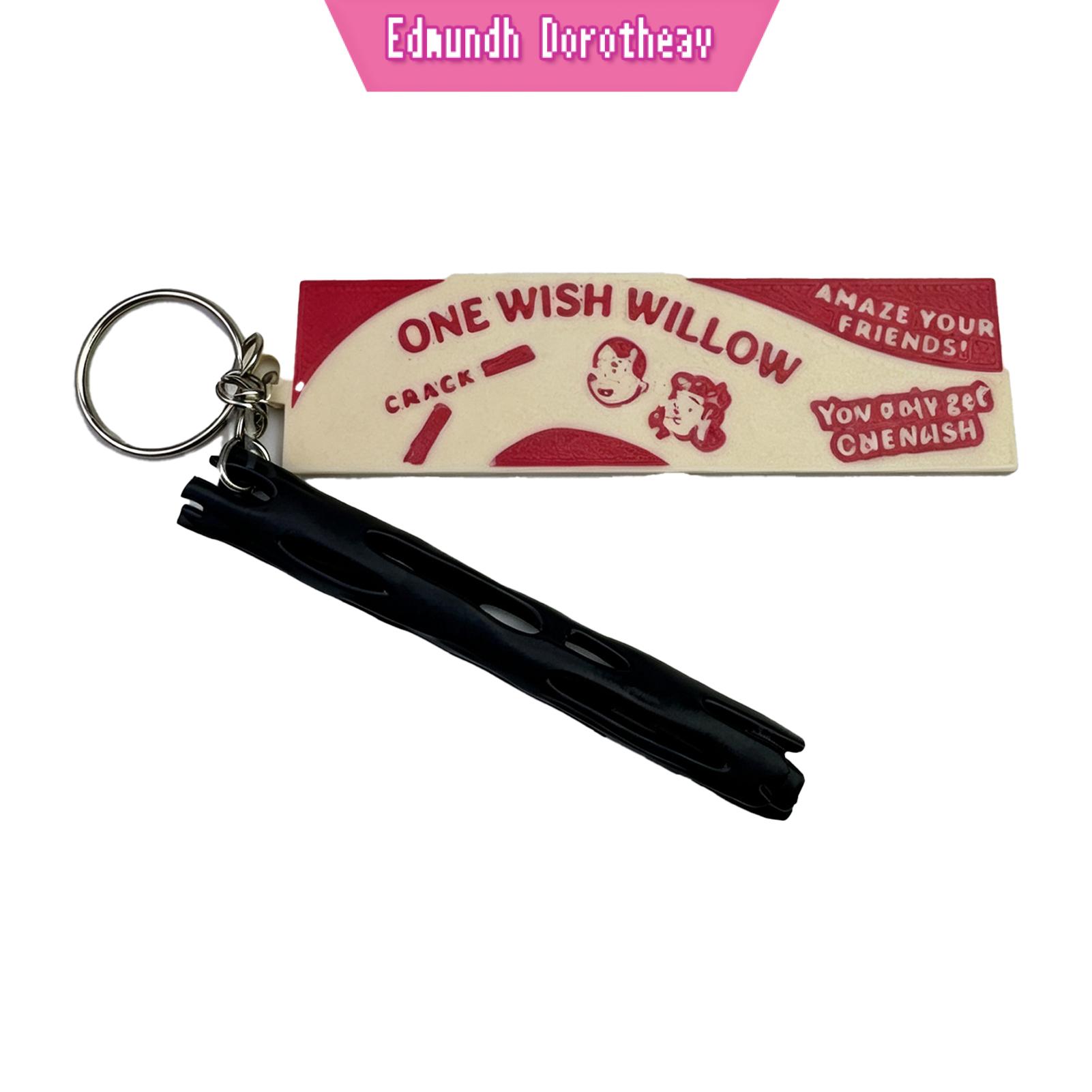 Edmundh Wishing Willow Branch for Rituals Commemorative Tokens for Weddings One Wish Willow Stick with Box – 3d Printed Breakable Luck Charm Spiritual Healing Snap Stick Romantic Wedding Gift for Good