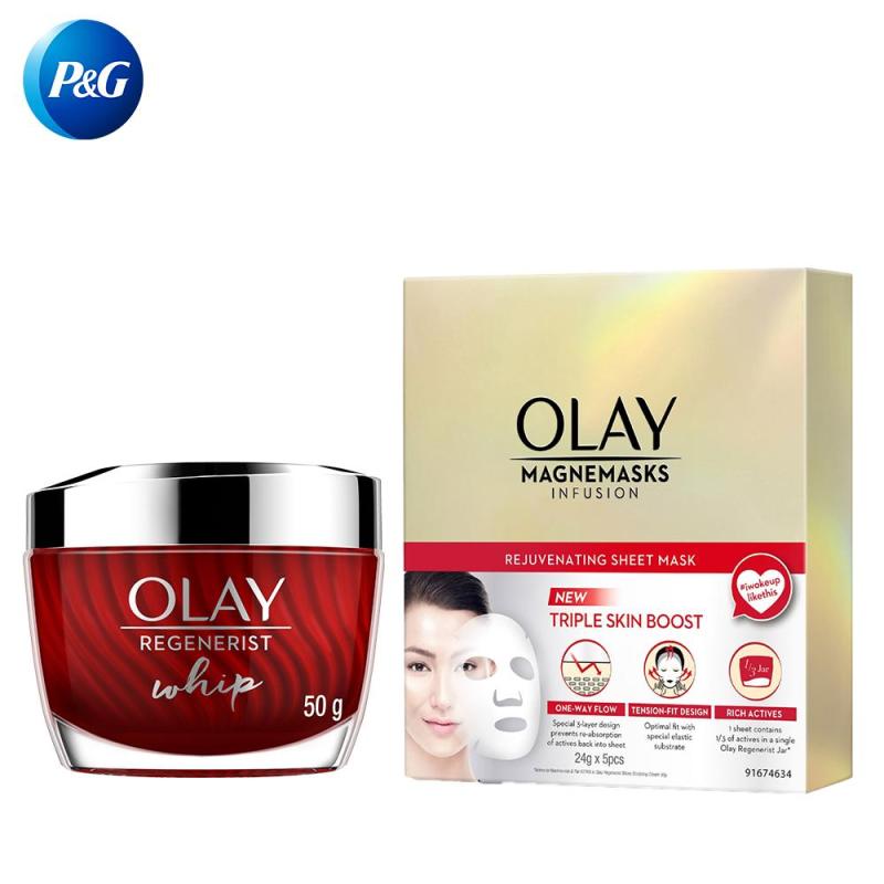 Buy Olay Whip Regenerist 50G and Rejuvenating Sheet Mask (Box of 5pcs) Singapore