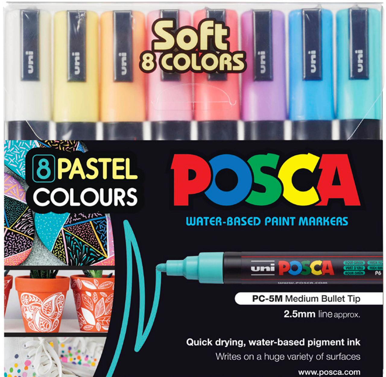 UNI Posca Markers Full Set PC-1M/3M/5M Advertising Permanent Paint