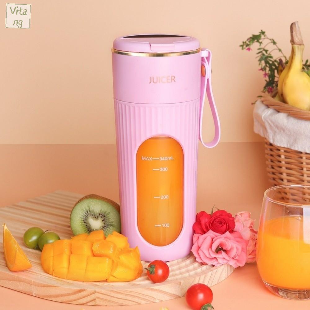 VITANG Có thể sạc lại Máy ép trái cây Dung lượng lớn 340ml Máy ép trái cây di động Di động Có thể tái sử dụng Cốc ép trái cây điện Sử dụng trong gia đình