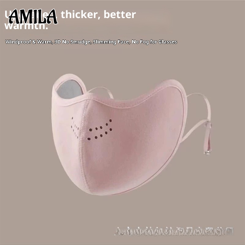 Amila nâng cấp Mặt nạ giữ ấm mùa đông dày dặn, chống gió và chống sương mù, thiết kế lập thể cho nam và nữ