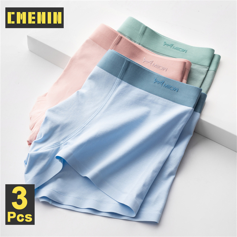CMENIN MiiOW 3Pcs New Cotton Sexy Men's Panties Boxers Pack Shorts Underpants Trunks Man Underwear Boxer For Men M1831 ราคา 341 บาท*ส่งฟรี