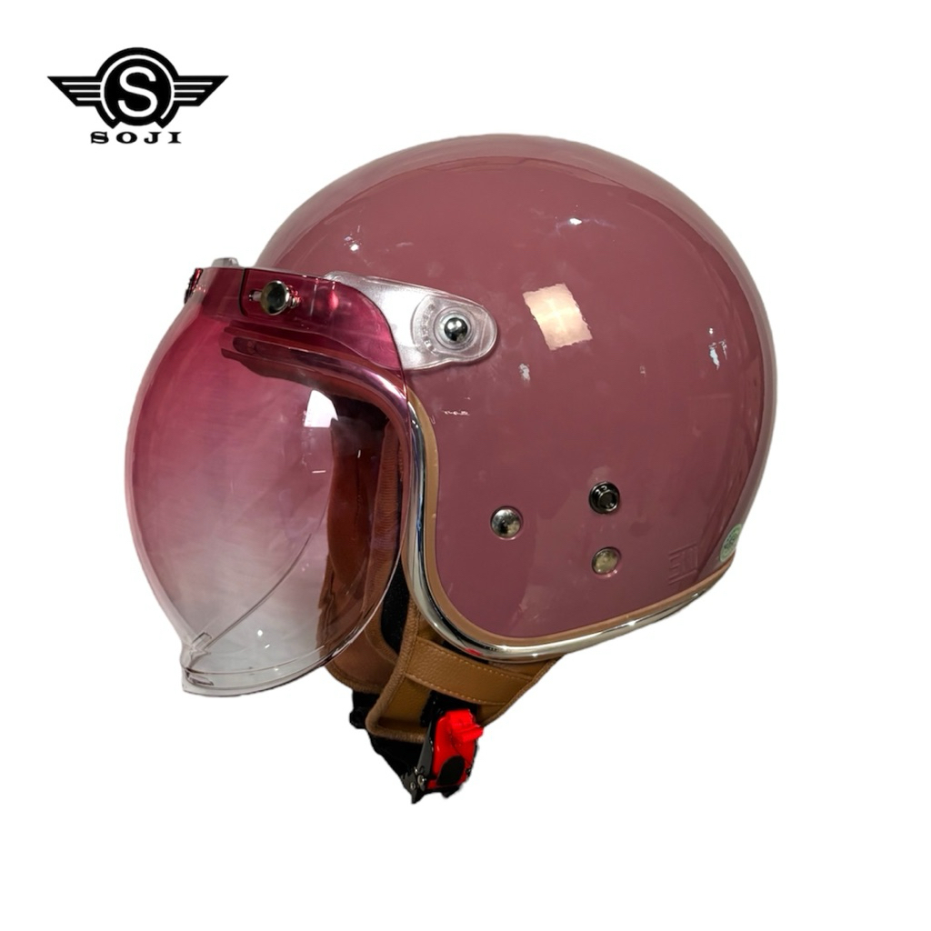 SOJI Helm Raya Kaca Bubble Gradasi Pink Kaca Helm Hijab Harga 460,000 rupiah*Gratis Ongkir