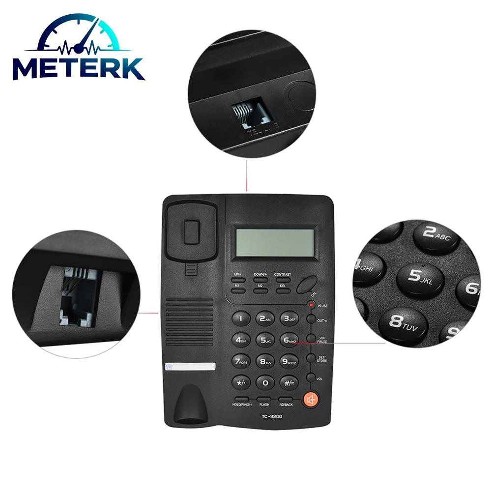 Meterk Fangzi โทรศัพท์แบบมีสายตั้งโต๊ะ โทรศัพท์แบบมีสายตั้งโต๊ะ โทรศัพท์พร้อมจอแสดงผล LCD หมายเลขผู้โทร ปรับระดับเสียง เครื่องคิดเลข นาฬิกาปลุก สำหรับบ้าน บ้าน คอลเซ็นเตอร์ สำนักงาน บริษัท โรงแรม ราคา 845 บาท*ส่งฟรี