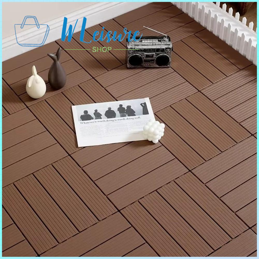 DIDI - HL Gỗ nhựa Sàn ban công Chống thấm nước Chống ăn mòn Sàn gỗ nhựa Chống nấm mốc Chống mài mòn Tấm sàn ghép nối tự làm Sân trong