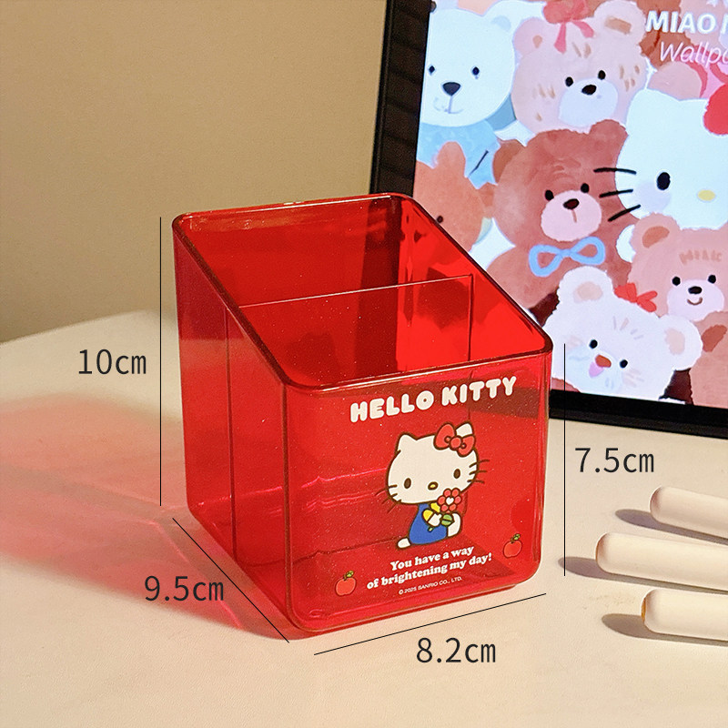 Just Star กล่องใส่ปากกา Hello Kitty แบบพกพา สำหรับนักเรียนและสำนักงาน