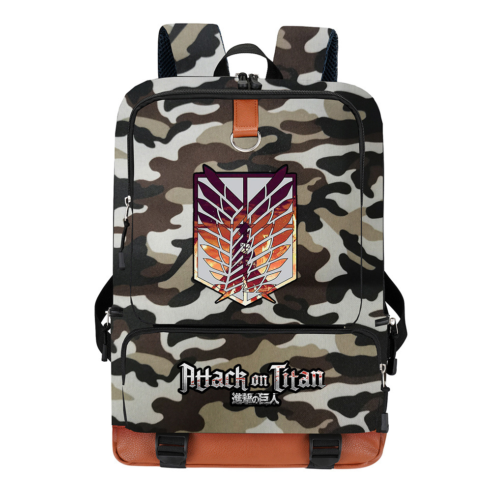 Attack Of The Giant Camouflage Backpack Youth Large Capacity Backpack Student Schoolbag Men's And Women's Computer Bag