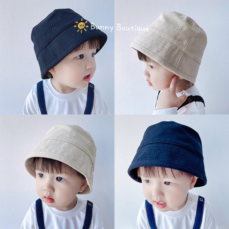 Mũ Bucket Phong Cách Hàn Quốc cho bé trai bé gái mũ nón có vành cho bé